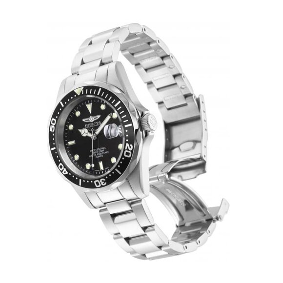 INVICTA Unisex Diver's 8932 Stainless Steel Silver-Tone Watch w/ Date Window - Picture 4 of 10